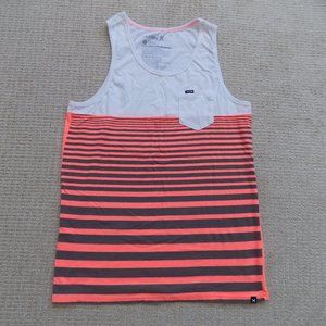 MENS HURLEY COLOR BLOCK STRIPED TANK TOP